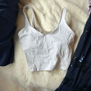 Barley worn lululemon white align top size 4